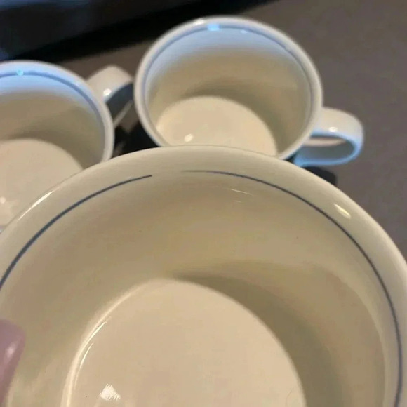 Mikasa Intaglio CAC 01 Arabella 4 Pc‎ Mug Set Art Deco Decor 80s Dinnerware - Picture 5 of 6